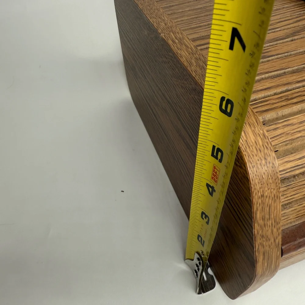 Vintage Wooden Floppy Disk/Recipe Holder with Sliding Lid